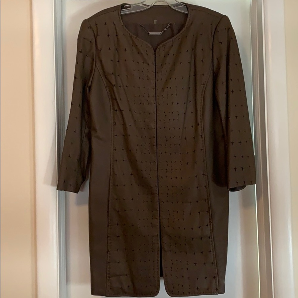Elie Tahari Leather Coat